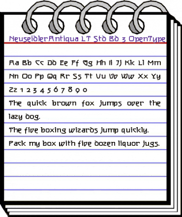 NeuseidlerAntiqua LT Std Bd Regular animated font preview NeuseidlerAntiqua LT Std Bd Regular animated font preview