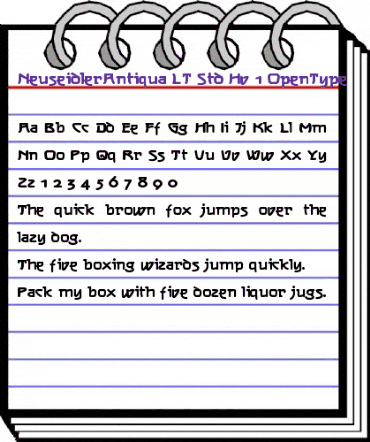 NeuseidlerAntiqua LT Std Hv Regular animated font preview NeuseidlerAntiqua LT Std Hv Regular animated font preview