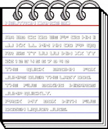 Neutron Dance 3D Regular animated font preview