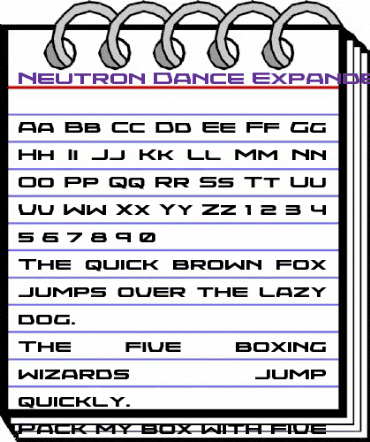 Neutron Dance Expanded Regular animated font preview Neutron Dance Expanded Regular animated font preview
