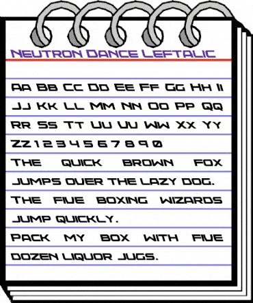 Neutron Dance Leftalic Regular animated font preview Neutron Dance Leftalic Regular animated font preview
