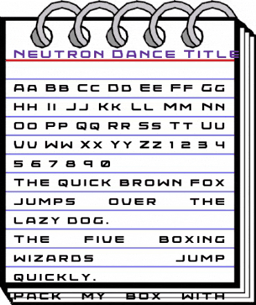 Neutron Dance Title Regular animated font preview