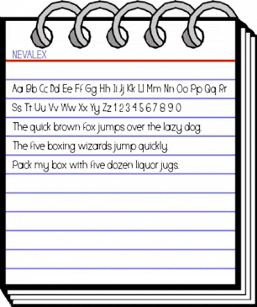 NEVALEX Regular animated font preview