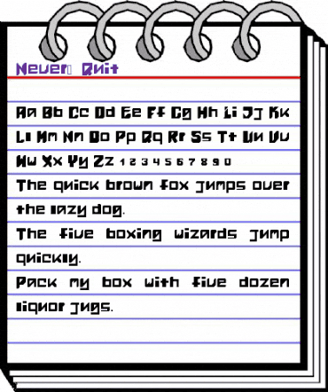 Never_Quit Regular animated font preview
