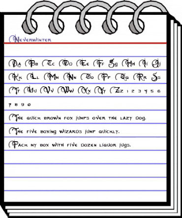 Neverwinter Regular animated font preview Neverwinter Regular animated font preview