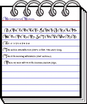 Neverwinter Normal animated font preview