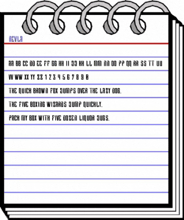 Nevla Regular animated font preview