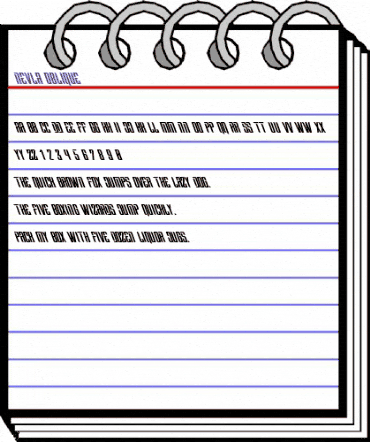 Nevla Oblique Regular animated font preview