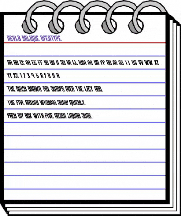 Nevla Oblique Regular animated font preview