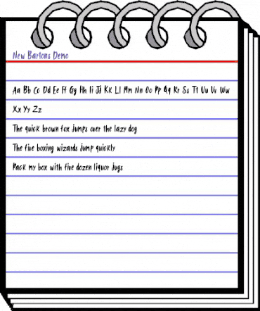 New Bartons Regular animated font preview New Bartons Regular animated font preview