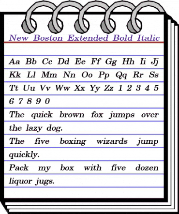 New Boston-Extended Bold Italic animated font preview New Boston-Extended Bold Italic animated font preview