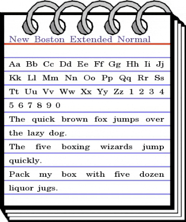 New Boston-Extended Normal animated font preview