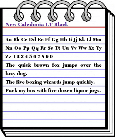 NewCaledonia LT SemiBold Bold animated font preview