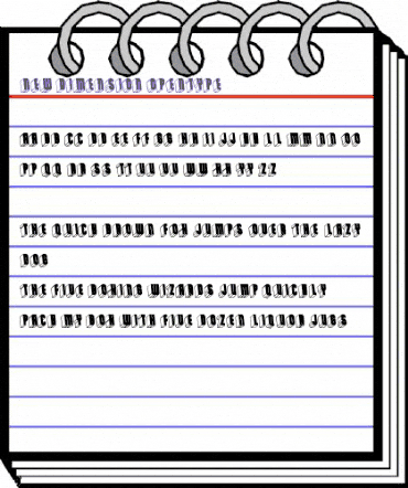 New Dimension Regular animated font preview New Dimension Regular animated font preview