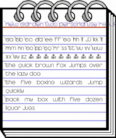 NEW GARDEN TWO PERSONAL USE Regular animated font preview NEW GARDEN TWO PERSONAL USE Regular animated font preview