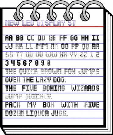 NEW LED DISPLAY ST Regular animated font preview