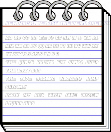 New Machines Outline DEMO Regular animated font preview New Machines Outline DEMO Regular animated font preview