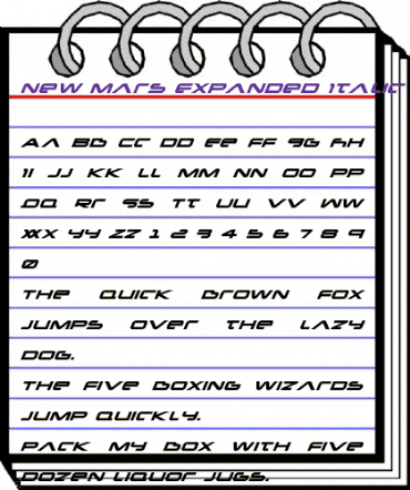 New Mars Expanded Italic Expanded Italic animated font preview New Mars Expanded Italic Expanded Italic animated font preview