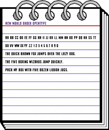 New World Order Regular animated font preview