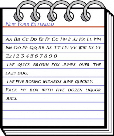 New York-Extended Italic animated font preview