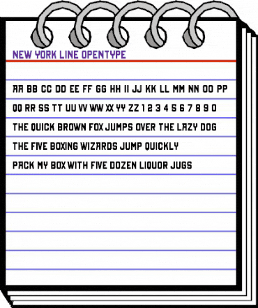 New York Line Regular animated font preview