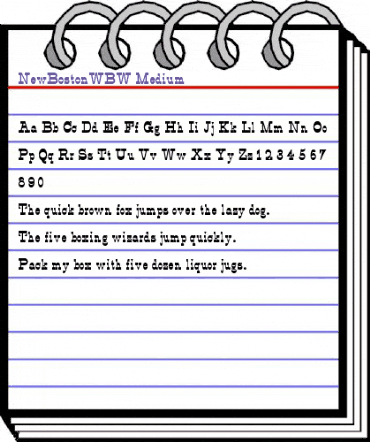 NewBostonWBW Medium animated font preview NewBostonWBW Medium animated font preview
