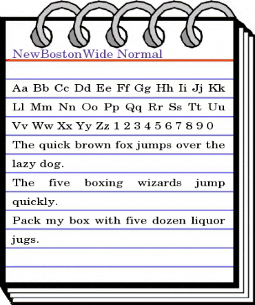 NewBostonWide Normal animated font preview NewBostonWide Normal animated font preview