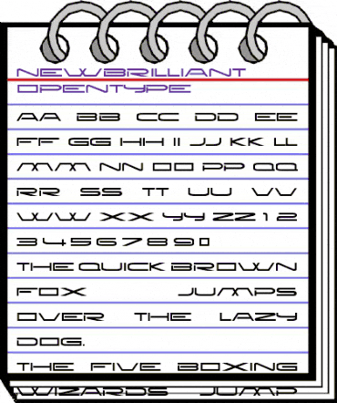 Newbrilliant Regular animated font preview