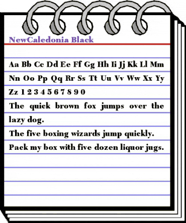 NewCaledonia-Black Black animated font preview NewCaledonia-Black Black animated font preview
