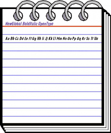 NewGlobal BoldItalic animated font preview NewGlobal BoldItalic animated font preview