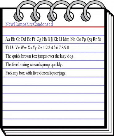 NewHampshireCondensed Regular animated font preview NewHampshireCondensed Regular animated font preview