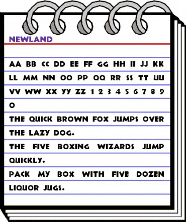 Newland Regular animated font preview