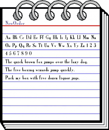 NewOrder Regular animated font preview NewOrder Regular animated font preview