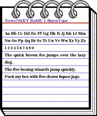 News 706 Bold animated font preview News 706 Bold animated font preview