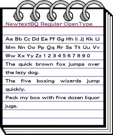 Newtext BQ Regular animated font preview Newtext BQ Regular animated font preview