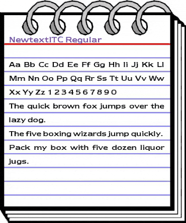NewtextITC Regular animated font preview