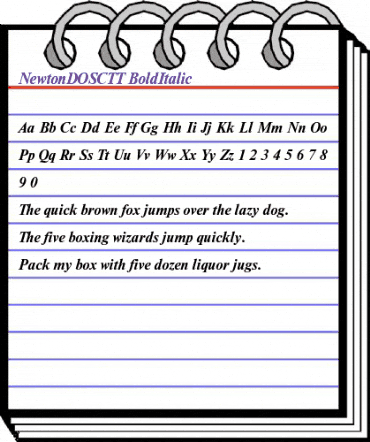 NewtonDOSCTT BoldItalic animated font preview NewtonDOSCTT BoldItalic animated font preview