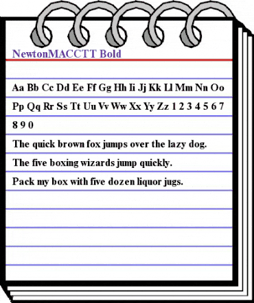 NewtonMACCTT Bold animated font preview NewtonMACCTT Bold animated font preview