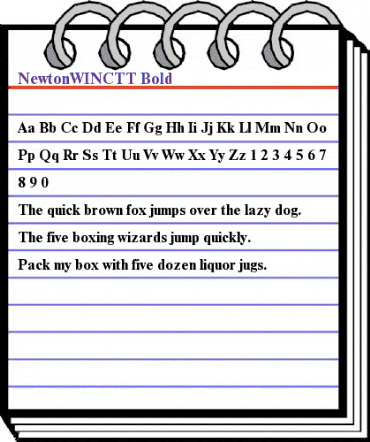 NewtonWINCTT Bold animated font preview