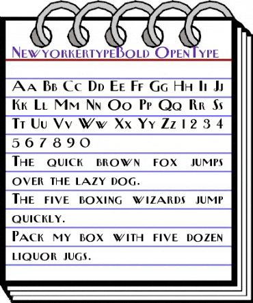 NewyorkertypeBold Regular animated font preview