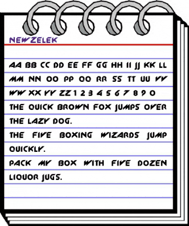 NewZelek Regular animated font preview