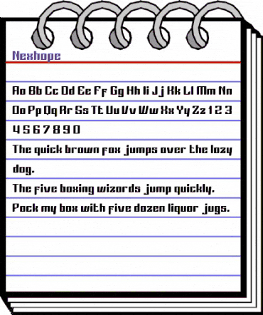 Nexhope Regular animated font preview Nexhope Regular animated font preview