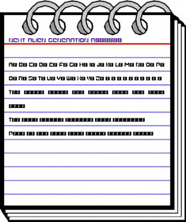 NEXT ALIEN GENERATION Regular animated font preview NEXT ALIEN GENERATION Regular animated font preview
