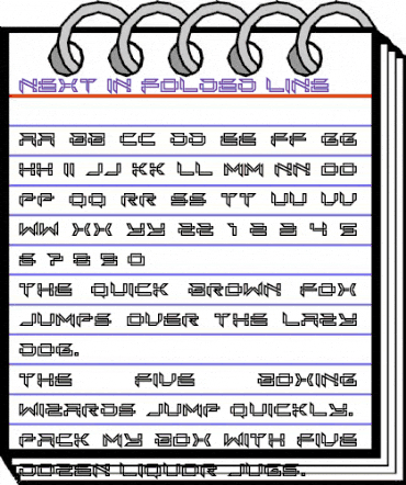 Next In Folded Line Regular animated font preview Next In Folded Line Regular animated font preview