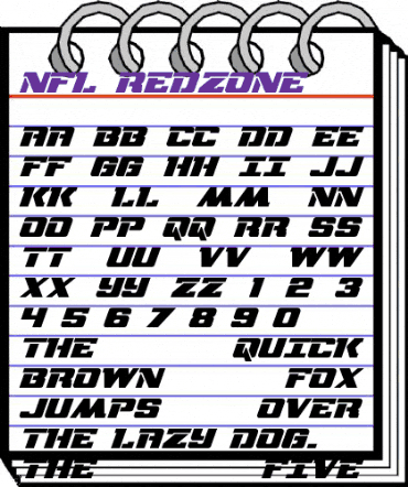 NFL RedZone Regular animated font preview