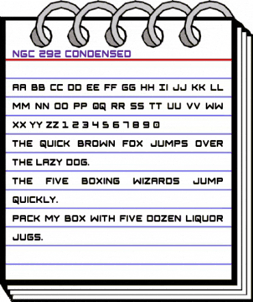 NGC 292 Condensed Regular animated font preview NGC 292 Condensed Regular animated font preview