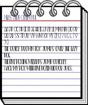 Nias Bird Regular animated font preview