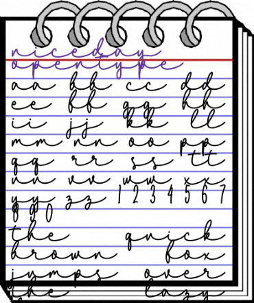 niceday Regular animated font preview