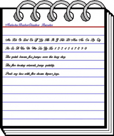 NicholasBeckerShadow Regular animated font preview