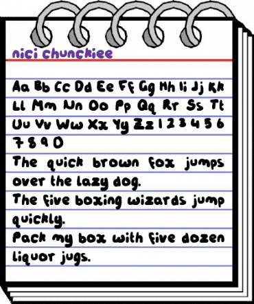 nici-chunckiee Regular animated font preview nici-chunckiee Regular animated font preview